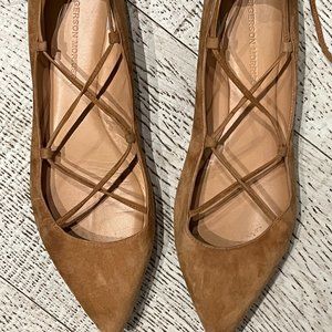 Sigerson Morrison | Suede Lace-up Flats Size 9